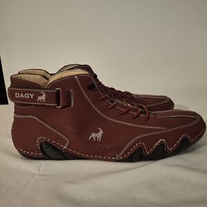 Dagy Burgandy And Black Men's Athletic Shoes
